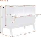 Harper & Bright Designs Full Size Murphy Bed, Full Murphy Cabinet Bed - Image 8