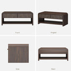 Oak&Sparrow 48'' Boho Coffee Table, Thickened Arc-Shaped Design - Image 9