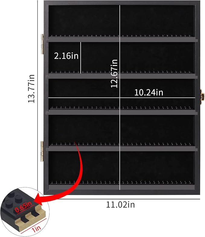 VERANI Minifigures Miniature Display Case Collectibles Display Box Wall Mount - Image 3