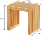 Small Bamboo Dining Bench, 17inch Farmhouse Decor Indoor Kitchen Table Bench - Image 3