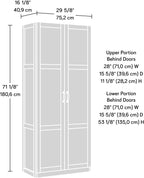 Sauder Tall Storage Cabinet, 4 Adjustable Shelves - Image 3