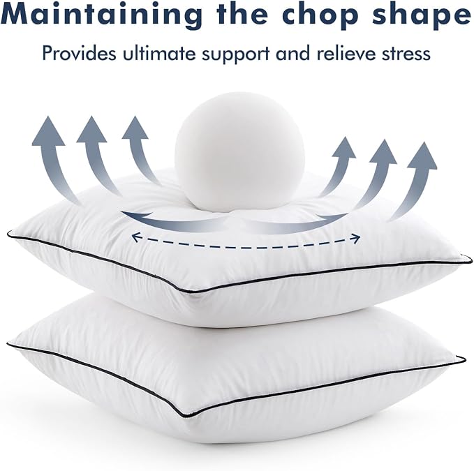 MIULEE Goose Feather Down 20x20 Pillow Insert Set of 2 - Image 4