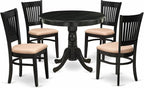 East West Furniture ANVA5-BLK-C 5 Piece Dining Room Furniture Set Includes a by EastWestFurniture