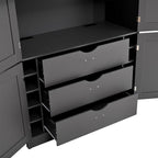 VilroCaz 80.1'' Tall Freestanding Kitchen Pantry Storage Cabinet Cupboard - Image 8