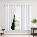 ChrisDowa White 100% Blackout Curtains by ChrisDowa