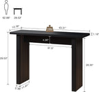 AVZEAR Mid Century Narrow Entryway Console Table, 43.3" Fluted Wood Couch Table - Image 2