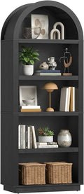 Bestier 76" Tall Arched Bookshelf, 5 Tier Arched Bookcase by Bestier