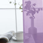 SpaceDresser Lavender Sheer Curtains 4 Panels Rod Pocket Semi-Sheer Curtain 108 - Image 5