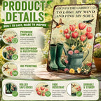 Vintage Tin Sign And Find My Soul Flower Sign Retro Sign for Home Office Kitchen Bar Cafe Garden Wall Decor 8x12 Inch - Image 3