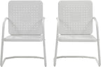 Crosley Furniture Bates 2-Piece Outdoor Chair Set, Retro Metal Patio Chairs - Image 4