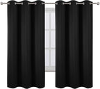 Blackout Curtains 42 x 63 inch/Black Curtains Set of 2 Panels/Thermal Insulated - Image 2