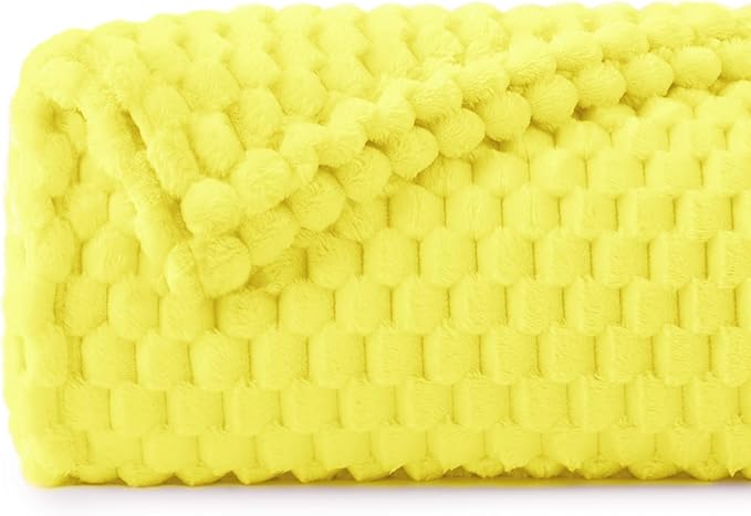 BEDELITE Amber Yellow Throw Blanket - Image 2