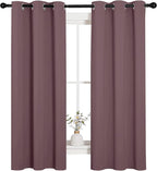 NICETOWN Bedroom Curtain Panels Blackout Draperies, 1 Pair, 34 by 63 inches - Image 2
