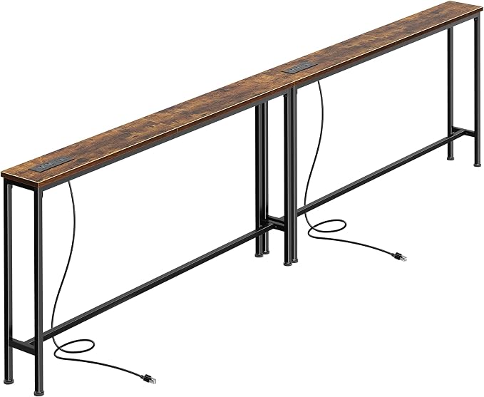 SUPERJARE 102.4 Inch Sofa Table by SUPERJARE