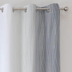 Grey and Greyish White Ombre Blackout Curtains - Image 4