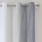 Grey and Greyish White Ombre Blackout Curtains - Image 4