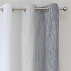 Grey and Greyish White Ombre Blackout Curtains - Image 4