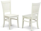 East West Furniture ANVA3-LWH-W 3 Piece Dining Room Furniture Set Contains a - Image 4