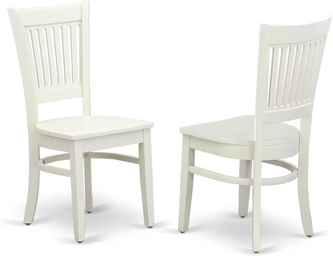 East West Furniture ANVA5-LWH-W 5 Piece Kitchen Table Set - Image 4