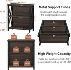 FATORRI Small Bookshelf, 3 Shelf Bookcase - Image 2