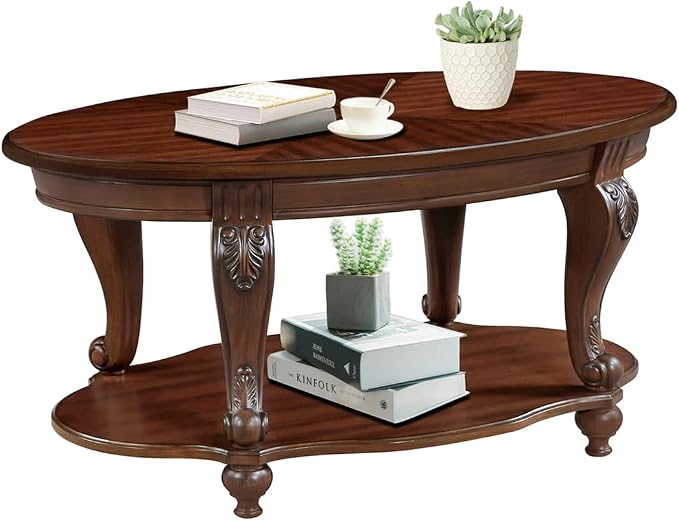 LKTART 42" Vintage Oval Coffee Table by LKTART