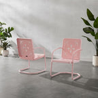Crosley Furniture Azalea 2-Piece Outdoor Chair Set, Vintage Retro Metal Patio - Image 2
