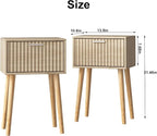LAATOOREE Nightstands Set of 2, Small Side Table, Bedside Table - Image 3