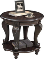 LKTART 22" Victorian Vintage Round End Table by LKTART