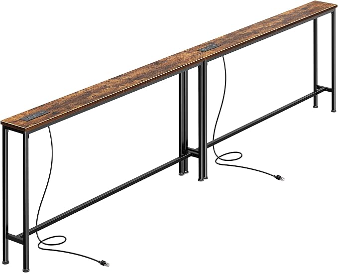 SUPERJARE 106.3 Inch Sofa Table by SUPERJARE