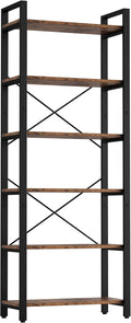 IRONCK Bookshelf 6-Tier Ladder Shelf 110lbs Display Shelf Vintage Industrial by IRONCK