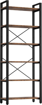 IRONCK Bookshelf 6-Tier Ladder Shelf 110lbs Display Shelf Vintage Industrial by IRONCK