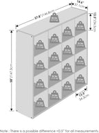 Furinno Simple Cube Storage Organizer, 16-Cube Display Shelf, Open Back - Image 3