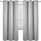 Light Grey Thermal Blackout Curtains/42 x 72 Inch/Set of 2 Panels Room - Image 2