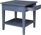 IC INTERNATIONAL CONCEPTS Spencer Gray Wood End Table - Image 9