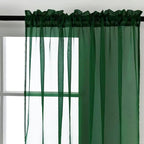 SpaceDresser Sheer Voile Window Treatment Rod Pocket Curtain Panels - Image 4