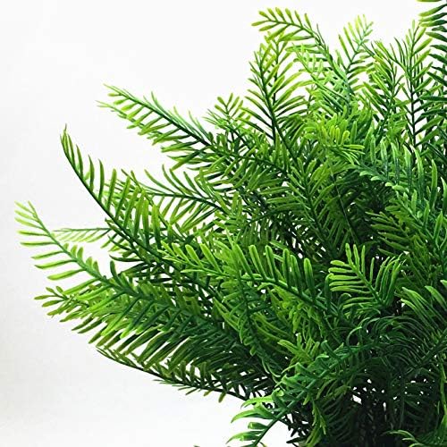CATTREE Artificial Shrubs, 8pcs Plastic Plants Bamboo Grass Fake Green Bushes Greenery Leaves Wedding Indoor Outdoor Home Garden Verandah Office Table Centerpieces Arrangements Decoration - Image 5
