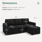 HONBAY Modular Sectional Couch L Shaped Sofa - Image 2