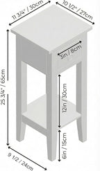 Sunset Trading Shabby Chic Cottage Accent Table, Distressed Light Gray - Image 3