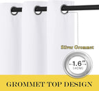 NICETOWN White Room Darkening Curtain 78 inch Length - Image 3
