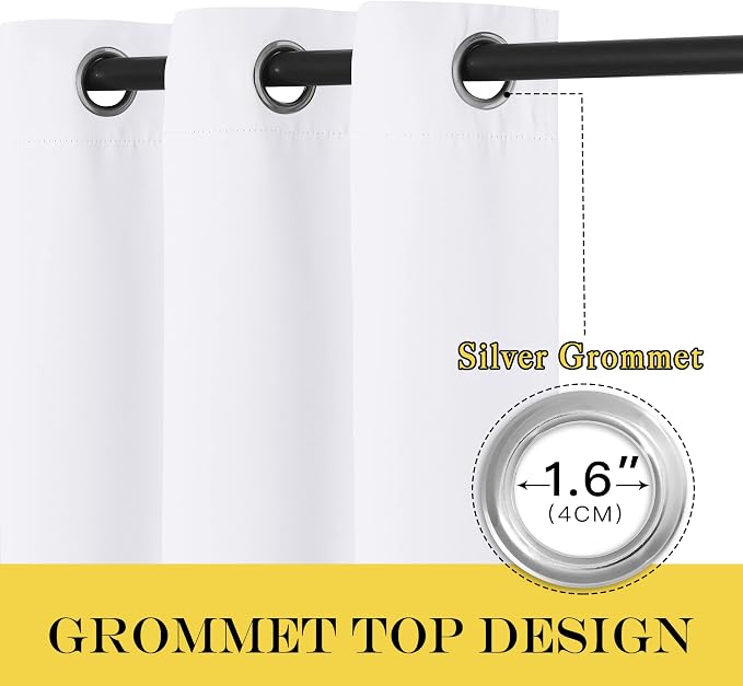 NICETOWN White Room Darkening Curtain 120 inches Long - Image 2