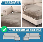 H.VERSAILTEX Velvet Stretch Individual Chaise Cover Sectional Couch Covers - Image 6