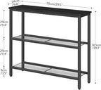 HOOBRO 29.5" Narrow Console Table, 3 Tier Entryway Table - Image 3