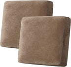 H.VERSAILTEX Velvet Stretch Couch Cushion Cover Plush Cushion Slipcover by HVERSAILTEX