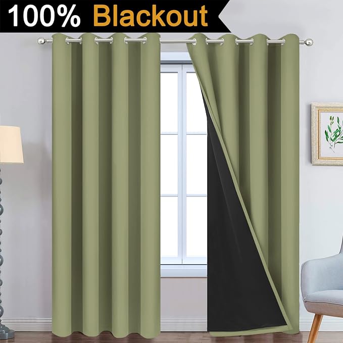 Yakamok Sage Blackout Curtains 96 Inches Long - Image 2