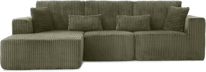 110" Cloud Sectional Couch, Modular Sectional Sofa - Image 6