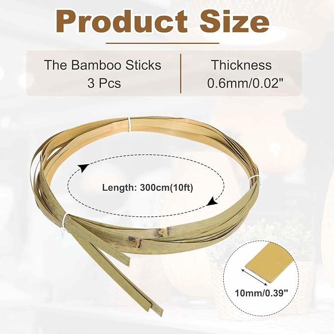 MECCANIXITY 3 Rolls Bamboo Strips - Image 2