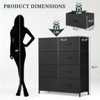 8-Drawer Dresser for Bedroom, Anti-Tip Tall Storage Organizer Chest of Drawers - Image 3
