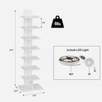 TUTOTAK Narrow Bookshelf, 8-Tier Bookcase - Image 2