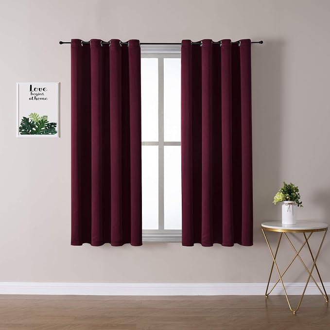ChrisDowa Blackout Curtains for Bedroom and Living Room 45 Inches Long | 2 by ChrisDowa