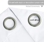 H.VERSAILTEX Patio White Curtains 100 x 90 Inches - Image 4